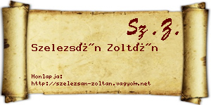 Szelezsán Zoltán névjegykártya